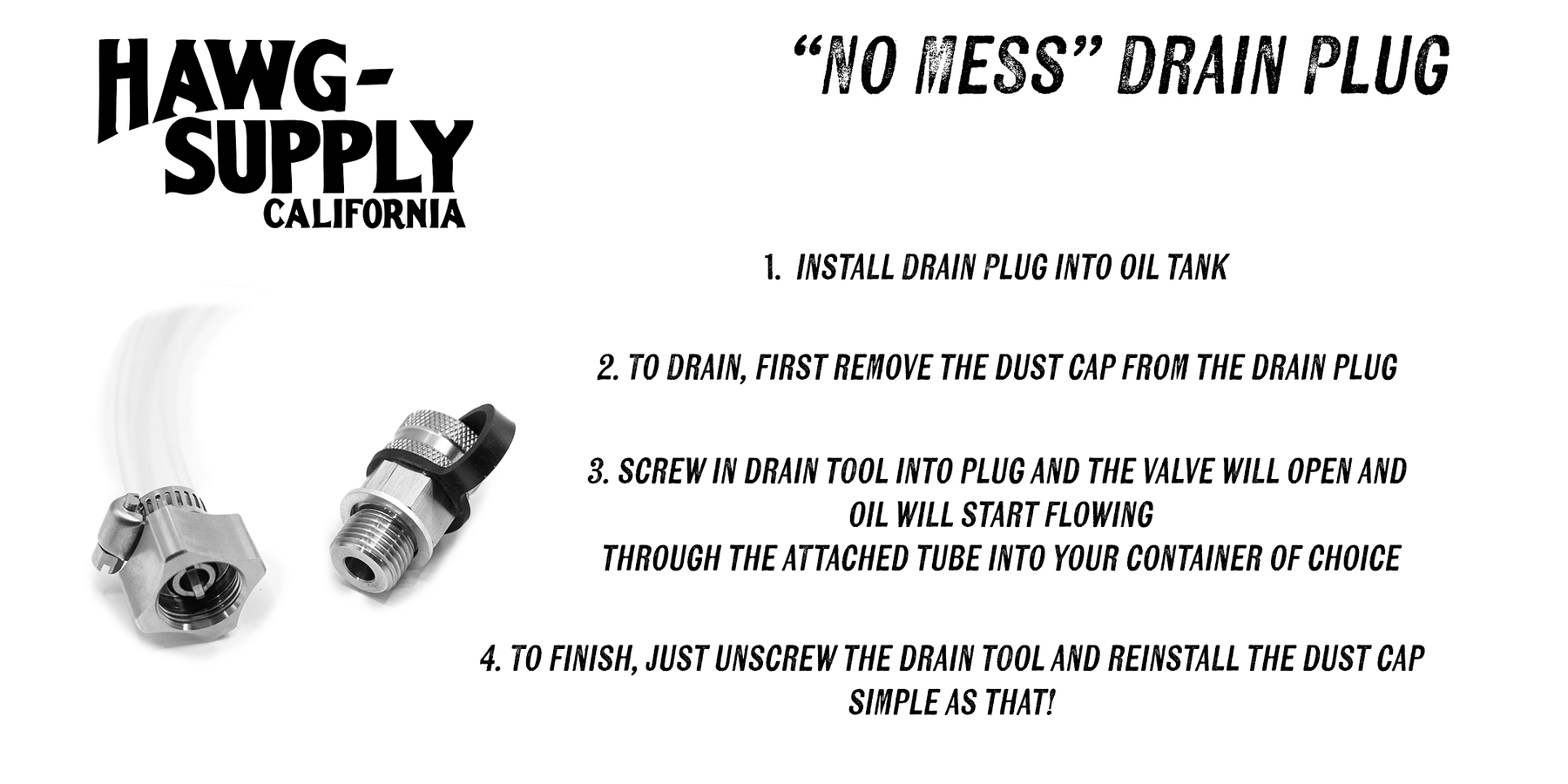 "No Mess" Oil Drain Valve