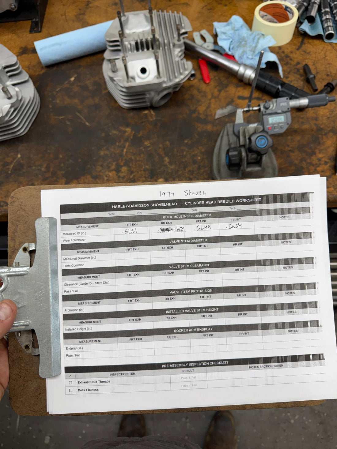 Engine and Transmission Build Worksheets