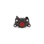 Brembo P2 34mm rear caliper, Black with red logo, left bleeder
