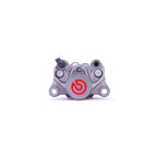 Brembo P2 34mm rear caliper, Titanium with red logo, left bleeder