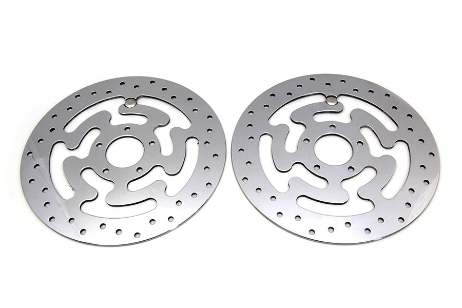 Duro Front Brake Disc Set Polished Stainless Steel