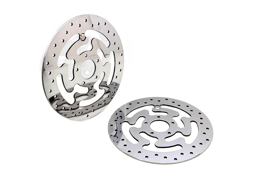 Duro Front Brake Disc Set Polished Stainless Steel