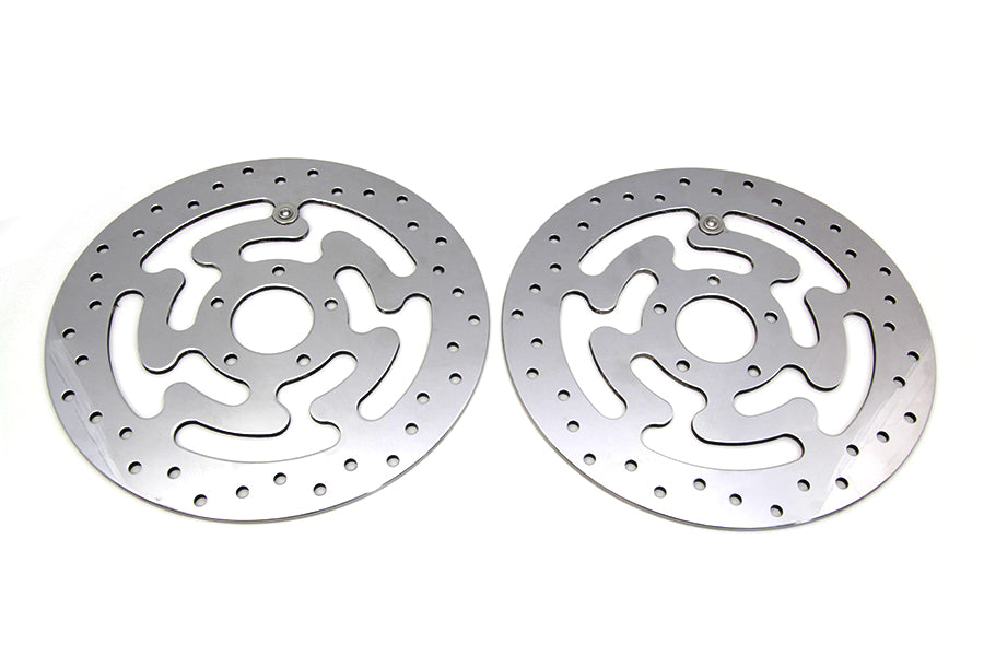 Duro Front Brake Disc Set Polished Stainless Steel