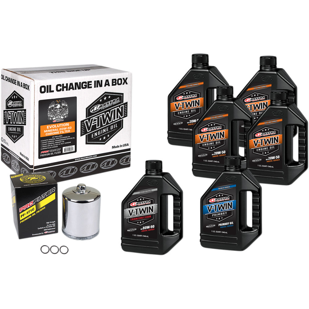 Evo Oil Change Kit - Chrome Filter