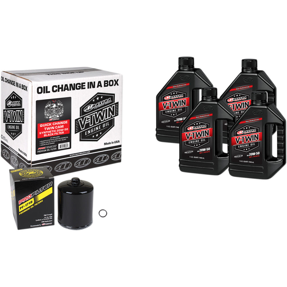 Twin Cam Quick Oil Change Kit - Black Filter