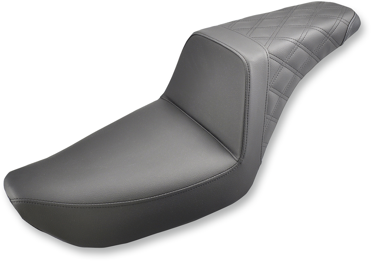 Step-Up Seat - Rear Lattice Stitched - Black - Dyna