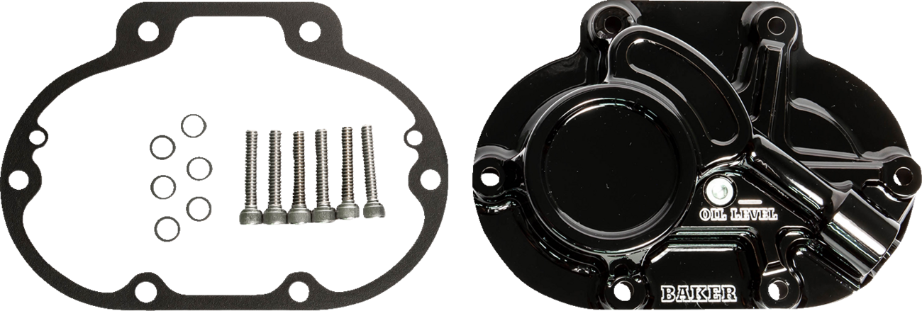 BAKER DRIVETRAIN COVER TRANS CABLE TYPE 07-UP BT GLOSS BLACK