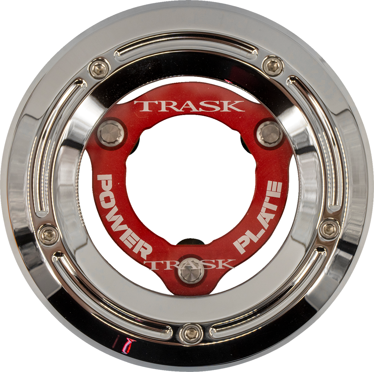 TRASK DERBY COVER AND POWER PLATE KIT M8 SFTL CHRM/RED