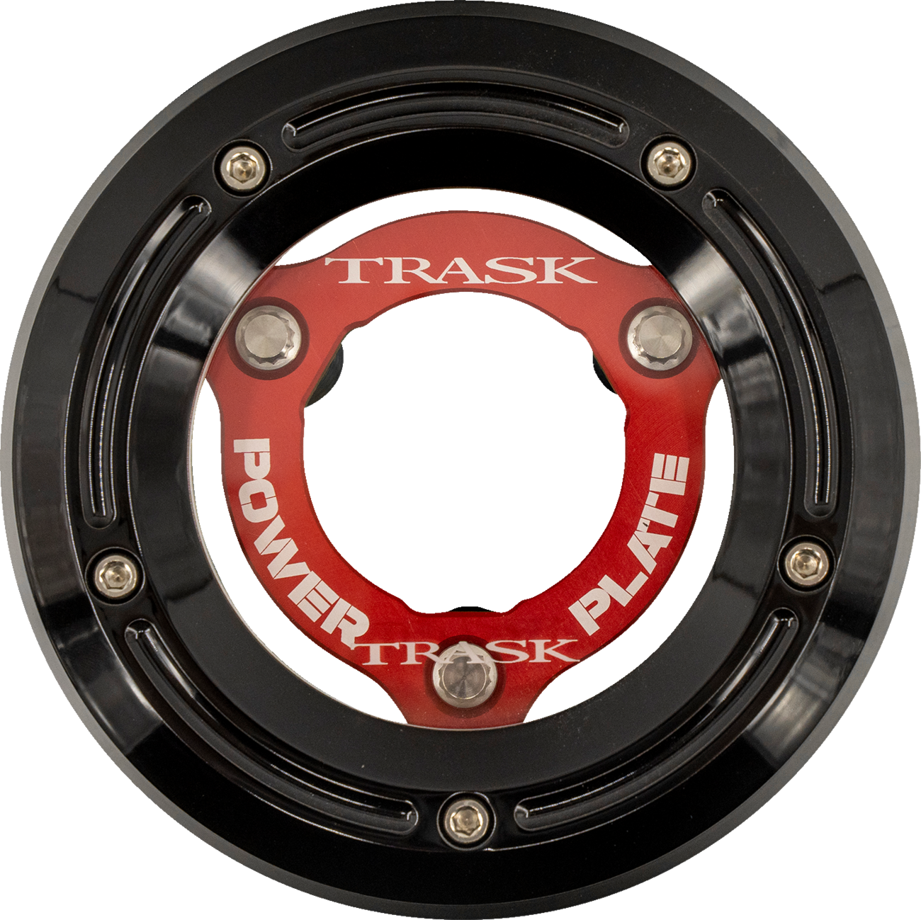 TRASK DERBY COVER AND POWER PLATE KIT M8 SFTL BLK/RED