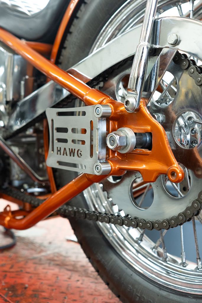 Knuckle/Panhead Axle Plate Fuel Mount
