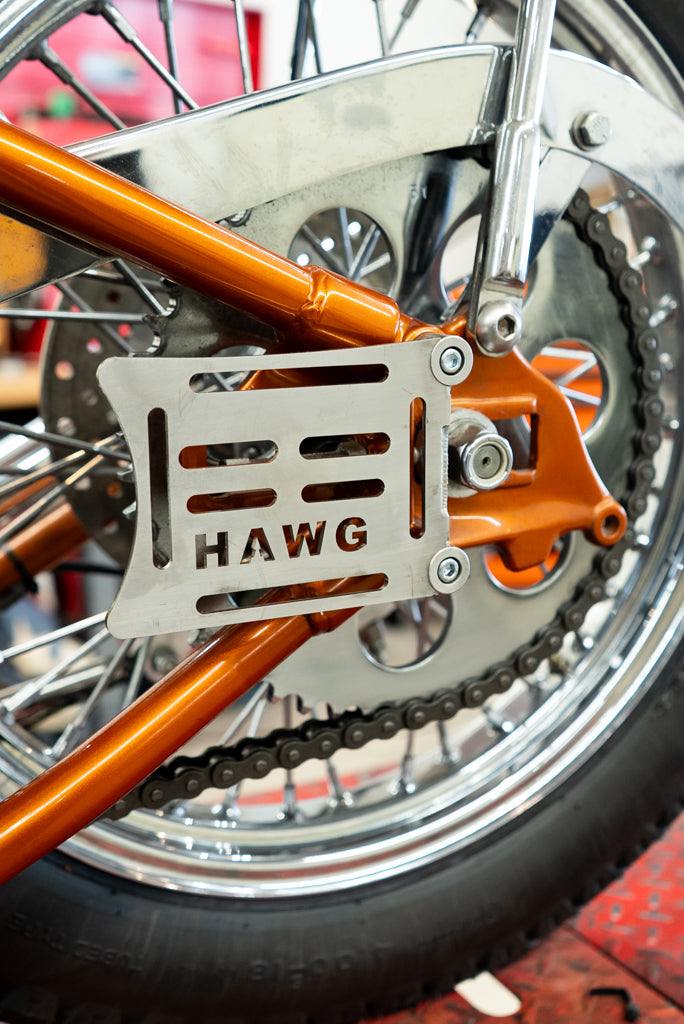 Knuckle/Panhead Axle Plate Fuel Mount