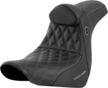 SADDLEMEN SEAT SDC PERF GRIPPER W/BR GREY STITCH