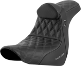 SADDLEMEN SEAT SDC PERF GRIPPER W/BR GREY STITCH