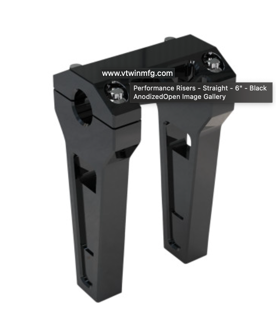 LA Choppers 1" Straight Risers