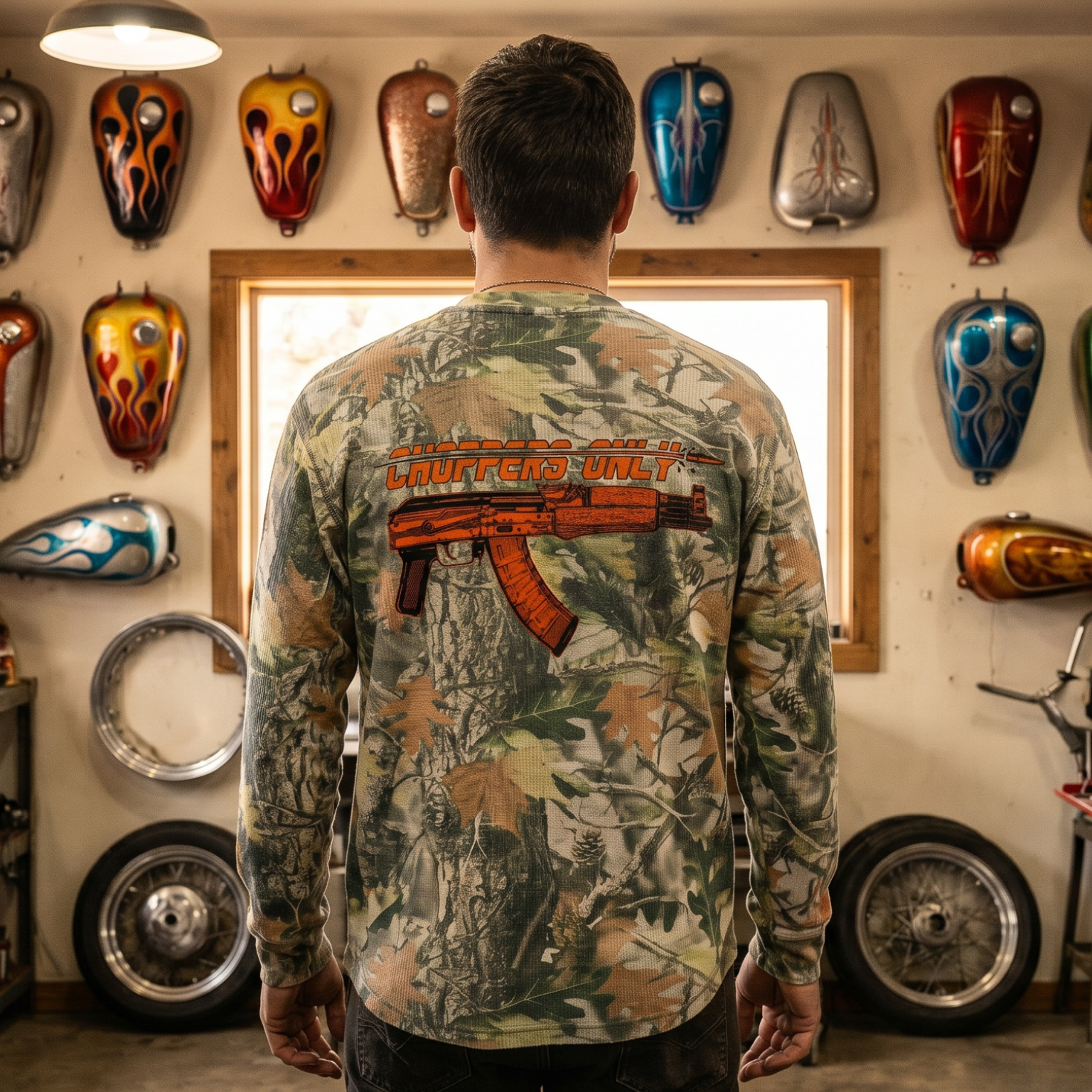 Camo Waffle Knit Thermal - Choppers Only