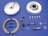 Front Brake Backing Plate Kit Left Side Chrome