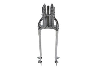 18" Offset Spring Fork Assembly Chrome