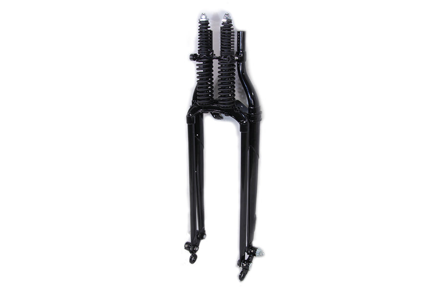 22" Inline Spring Fork Assembly Black +4