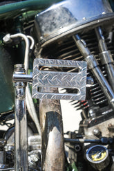 Cast Diamond Plate Kicker Pedal Polished