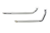 Shovelhead Exhaust Drag Pipe Set Slash Cut