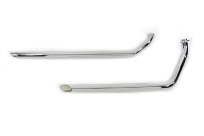 Shovelhead Exhaust Drag Pipe Set Slash Cut